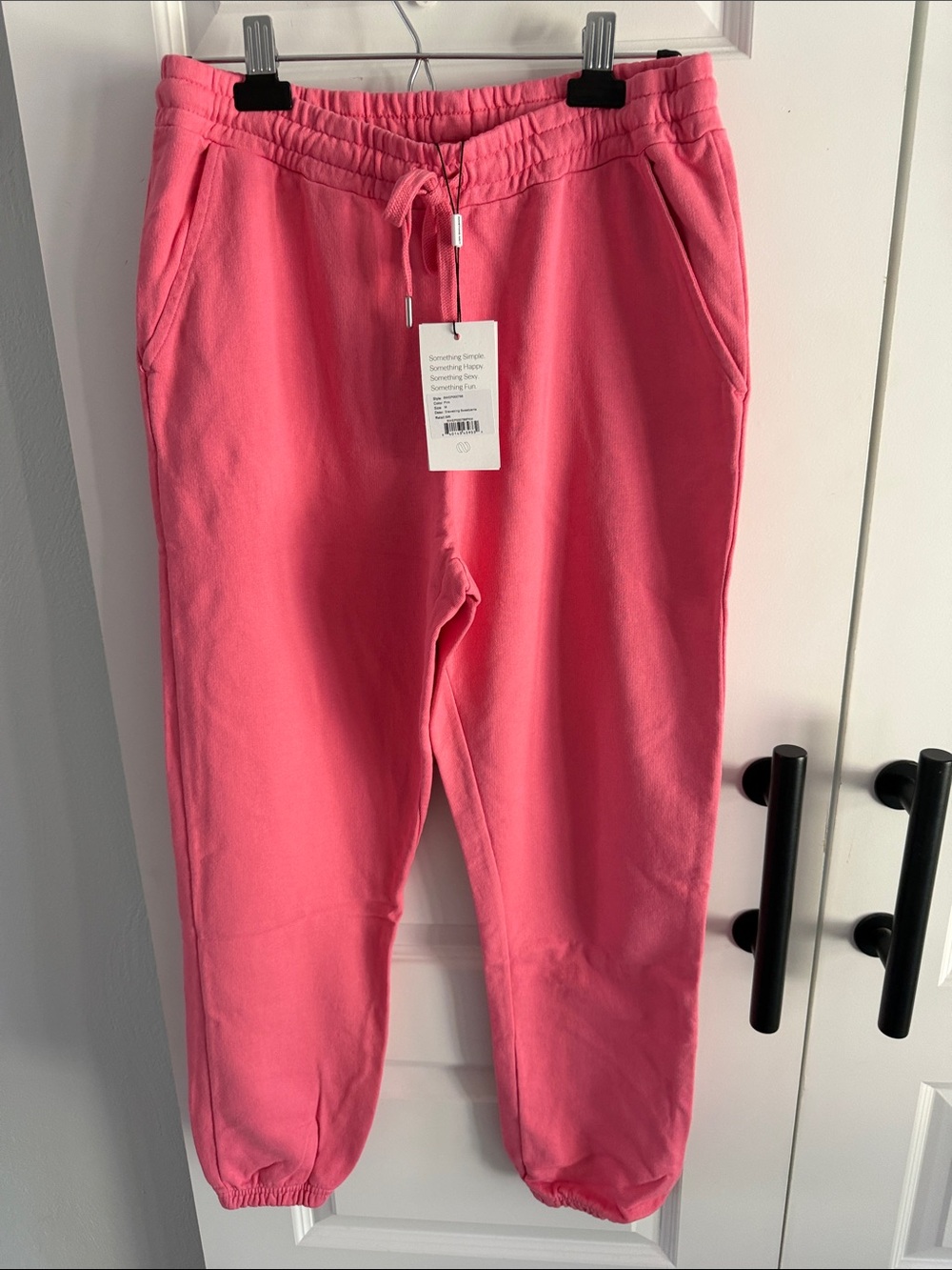 Something Navy women’s Pink Drawstring Jogger Sweatpants